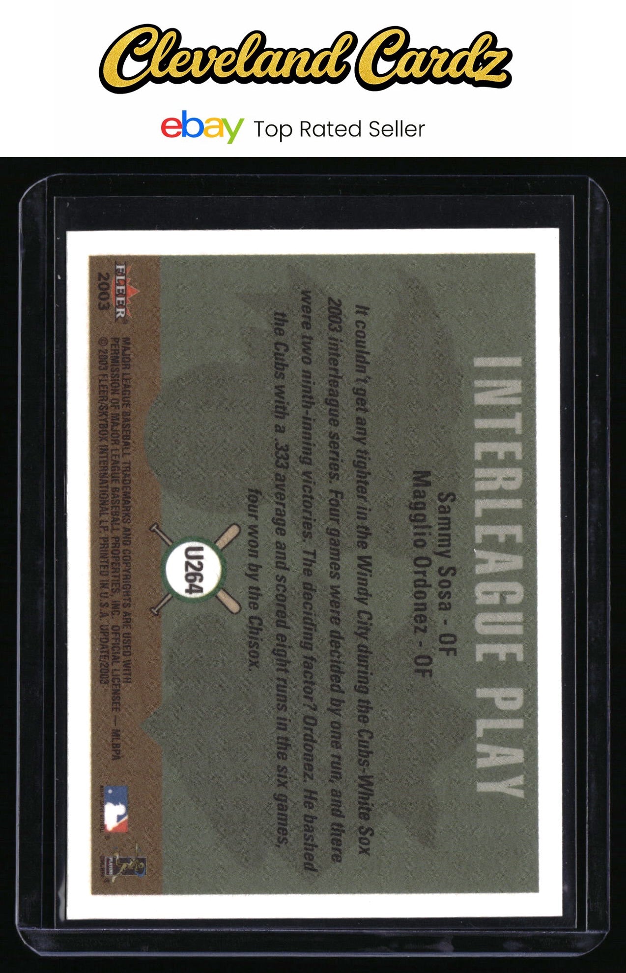 2003 Fleer Tradition Update #U264 Sammy Sosa / Magglio Ordonez