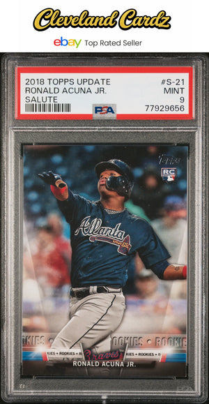 2018 Topps Update Salute #S-21 Ronald Acuna Jr. Salute RC PSA 9