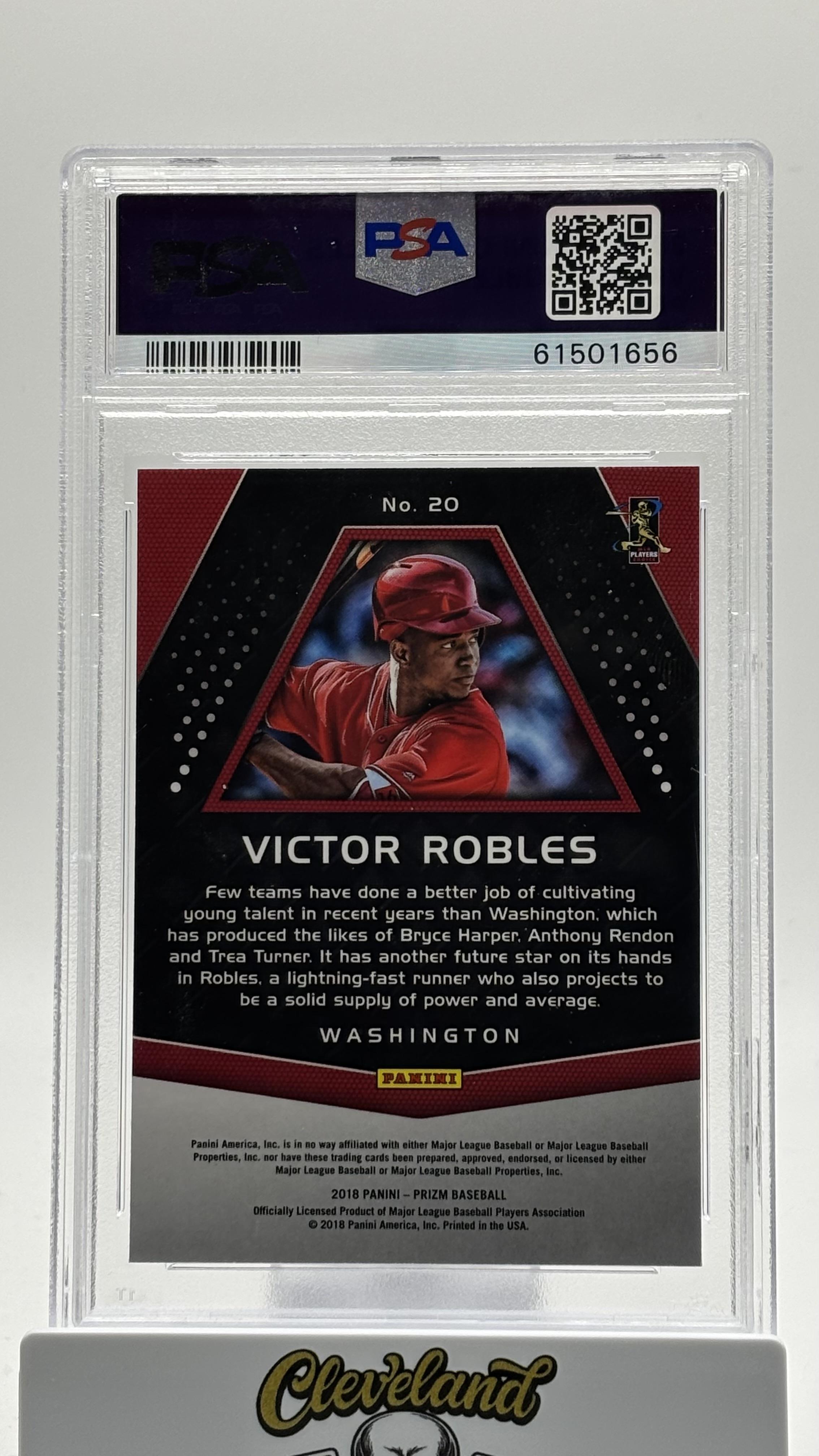 2018 Panini Chronicles Prizm #20 Victor Robles Prizm RC PSA 10