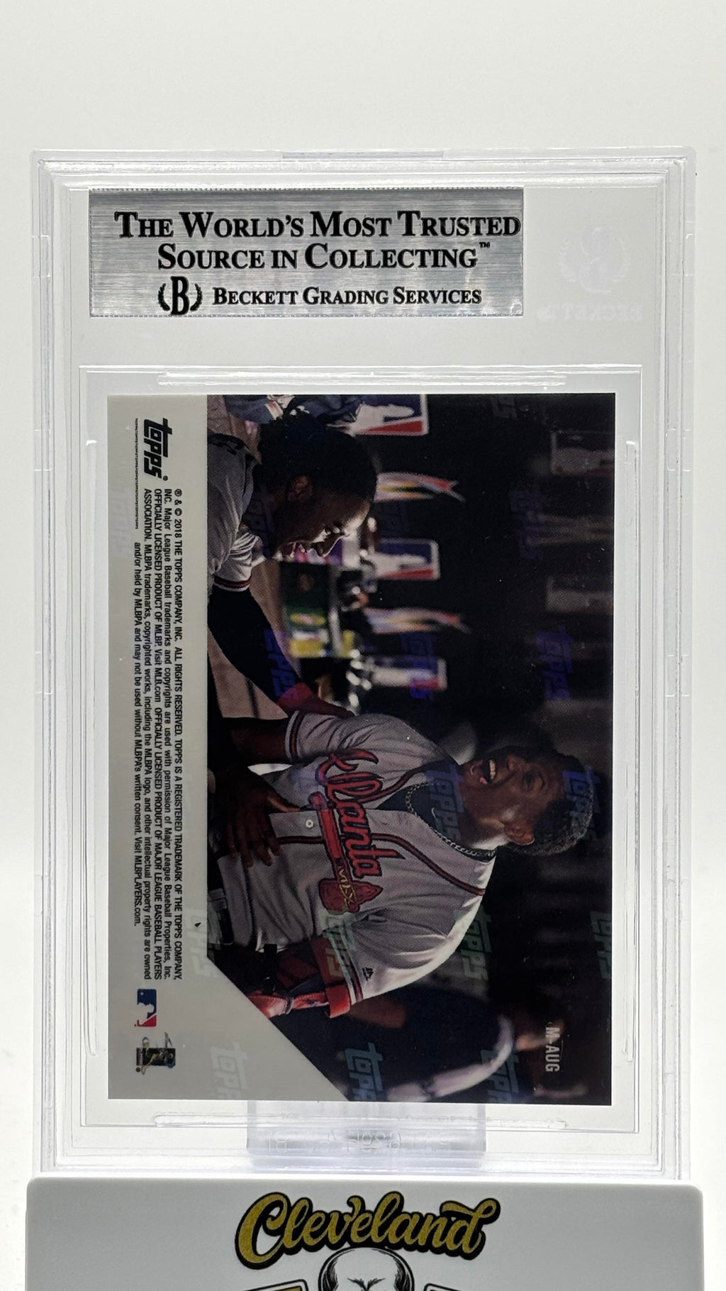 2018 Topps Now Card of the Month #MAUG Ronald Acuna Jr./1073* RC BGS 9.0