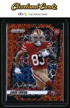 2024 Panini Prizm #335 Jacob Cowing Orange Lazer Prizm RC