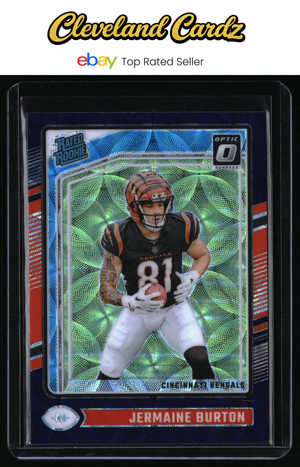 2024 Donruss Optic #251 Jermaine Burton Purple Scope Rated Rookie