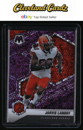 2021 Panini Mosaic #55 Jarvis Landry No Huddle Prizm Purple #/50