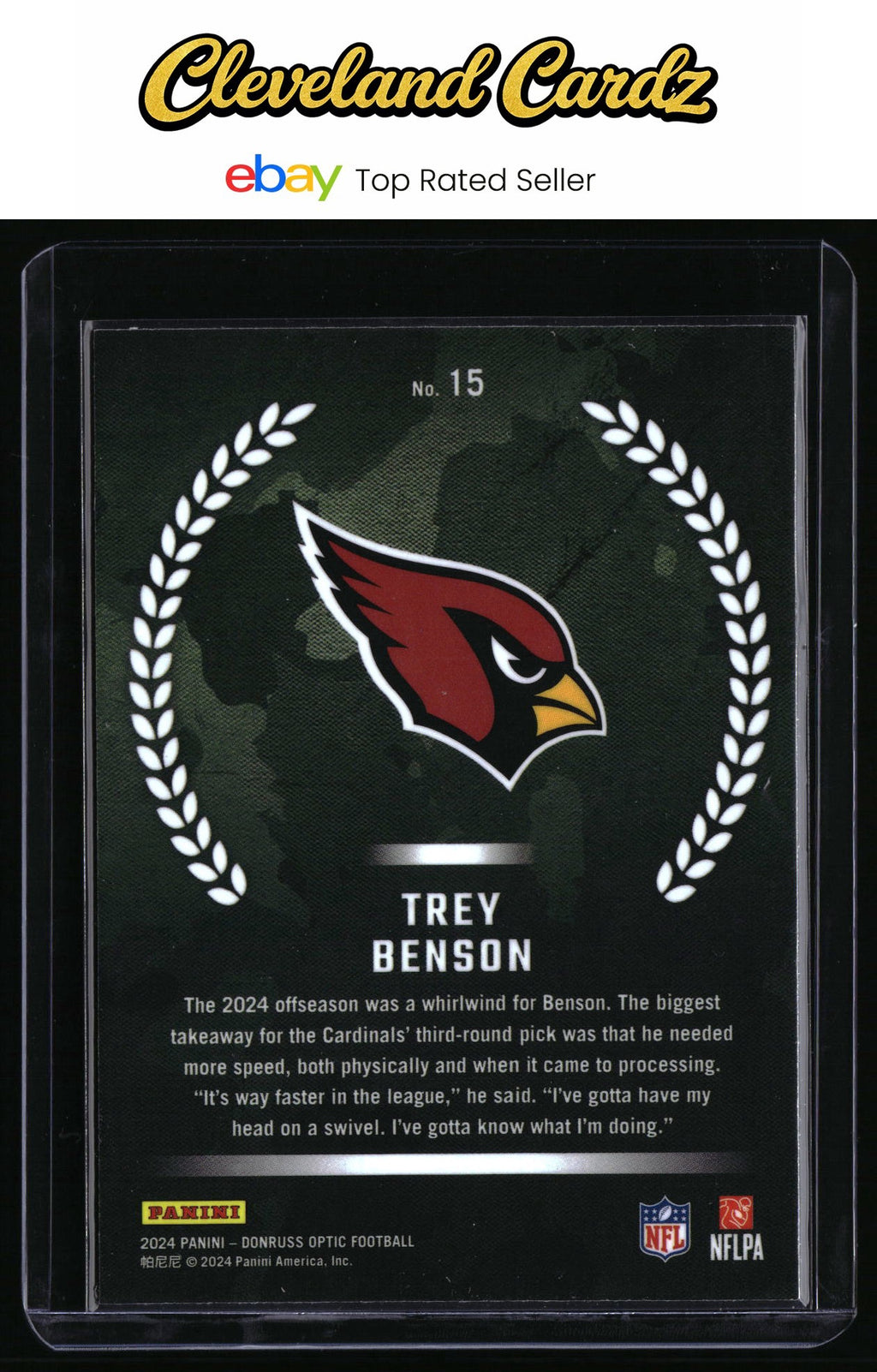 2024 Donruss Optic #15 Trey Benson Rookie Recruits RC