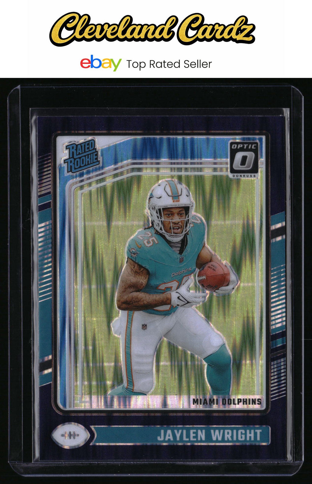 2024 Donruss Optic #249 Jaylen Wright Purple Shock Rated Rookie