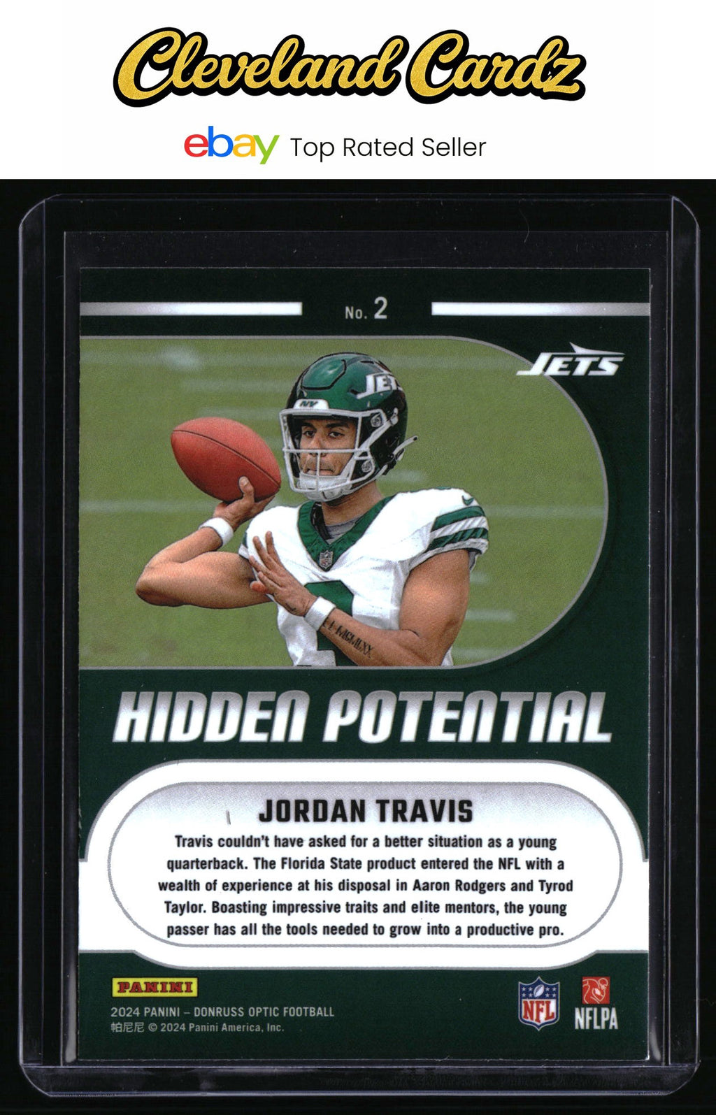 2024 Donruss Optic #2 Jordan Travis Hidden Potential RC