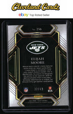 2021 Panini Select #256 Elijah Moore Red Disco Prizm #/49 RC