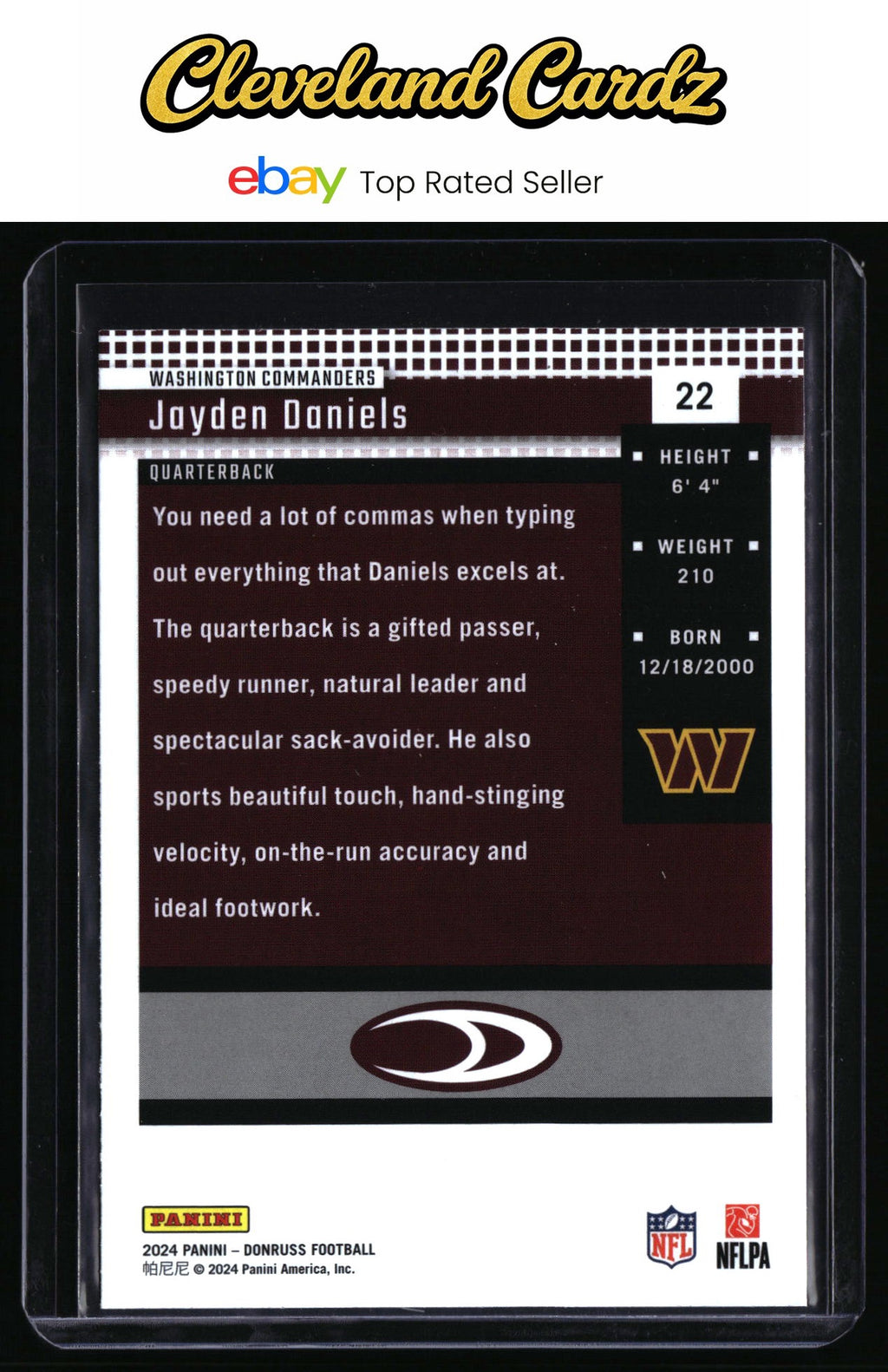 2024 Donruss #22 Jayden Daniels Retro 2004 RC