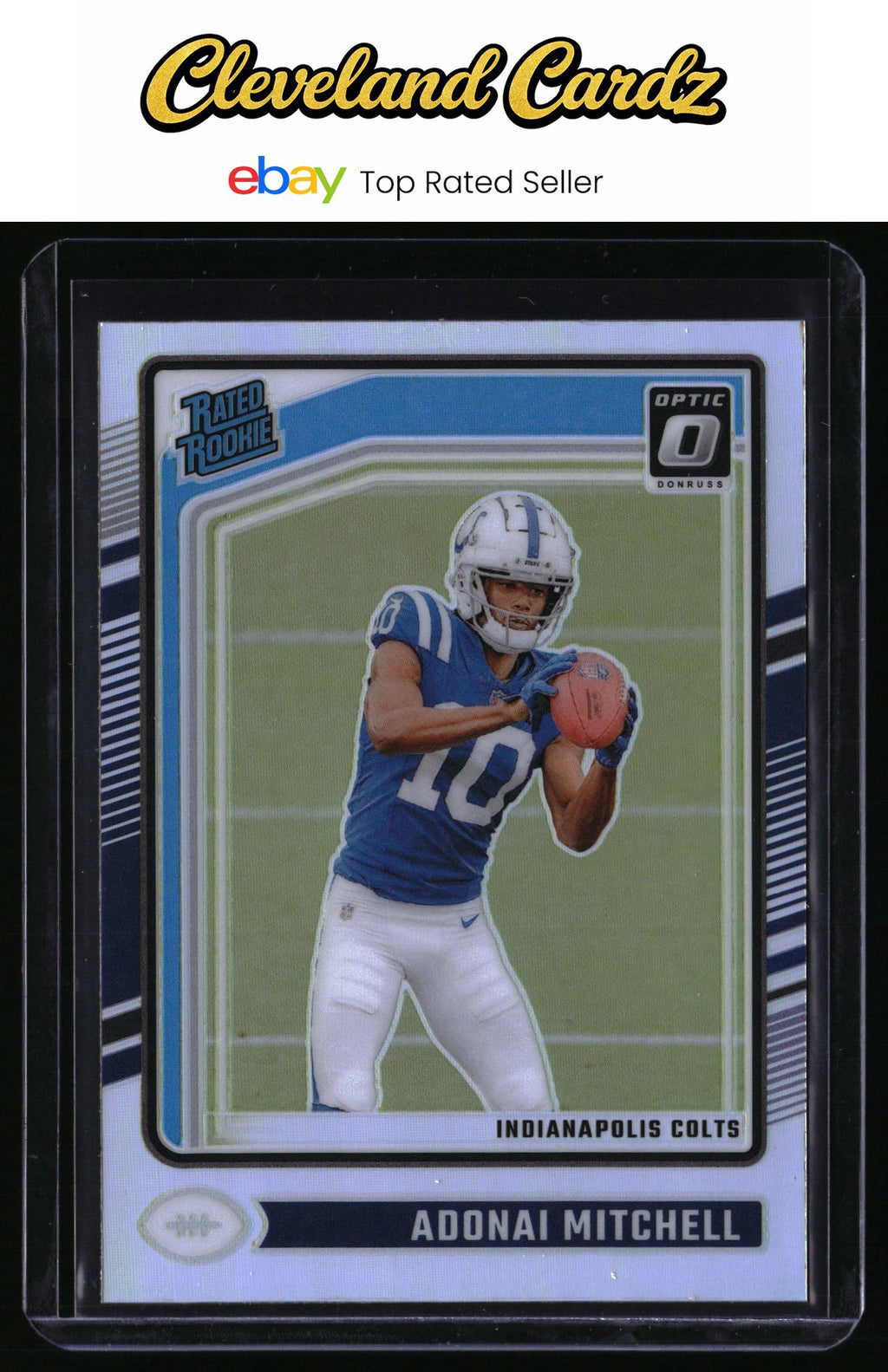 2024 Donruss Optic #203 Adonai Mitchell Holo Rated Rookie