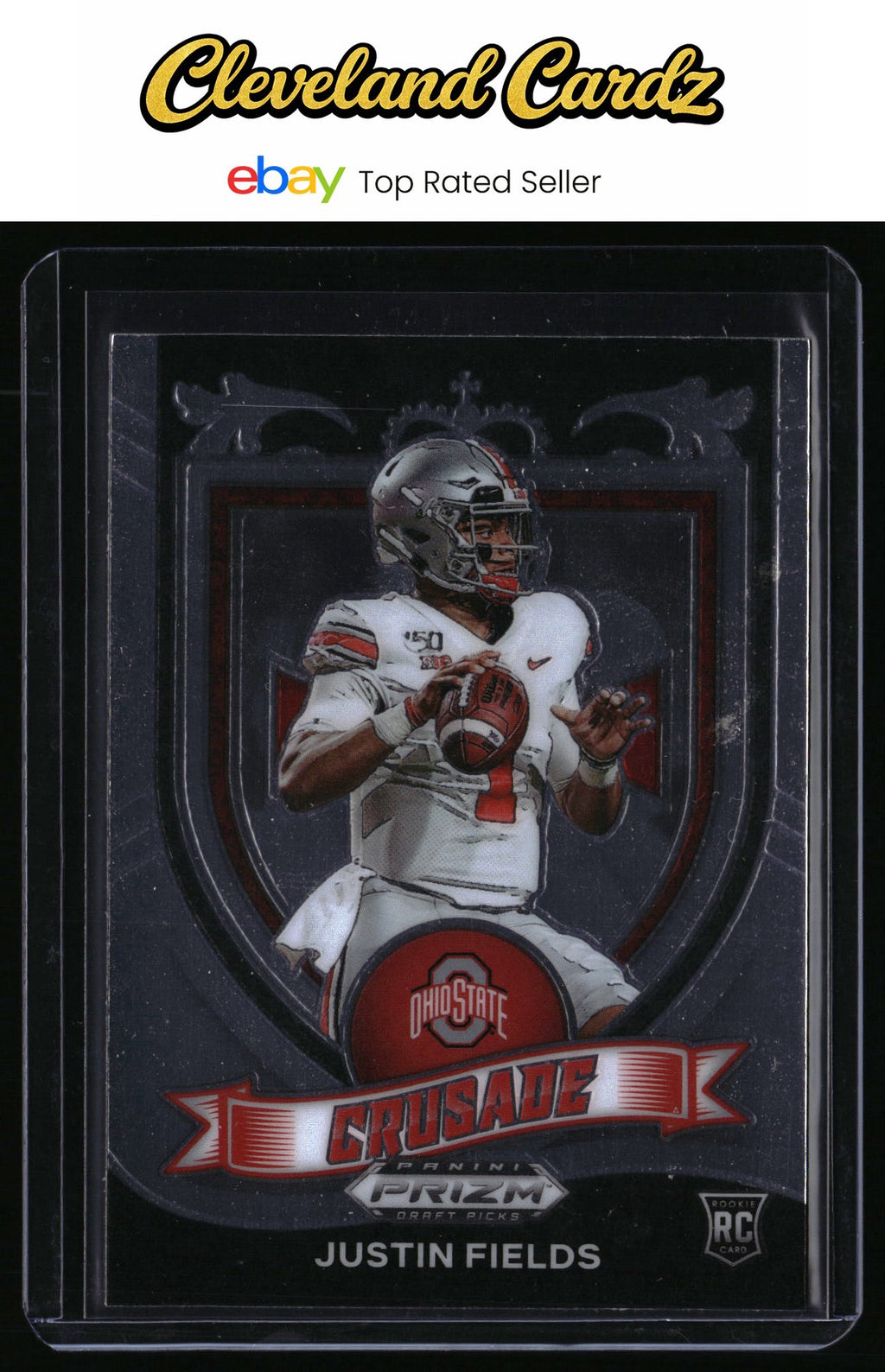 2021 Panini Prizm Draft Picks Collegiate #163 Justin Fields RC