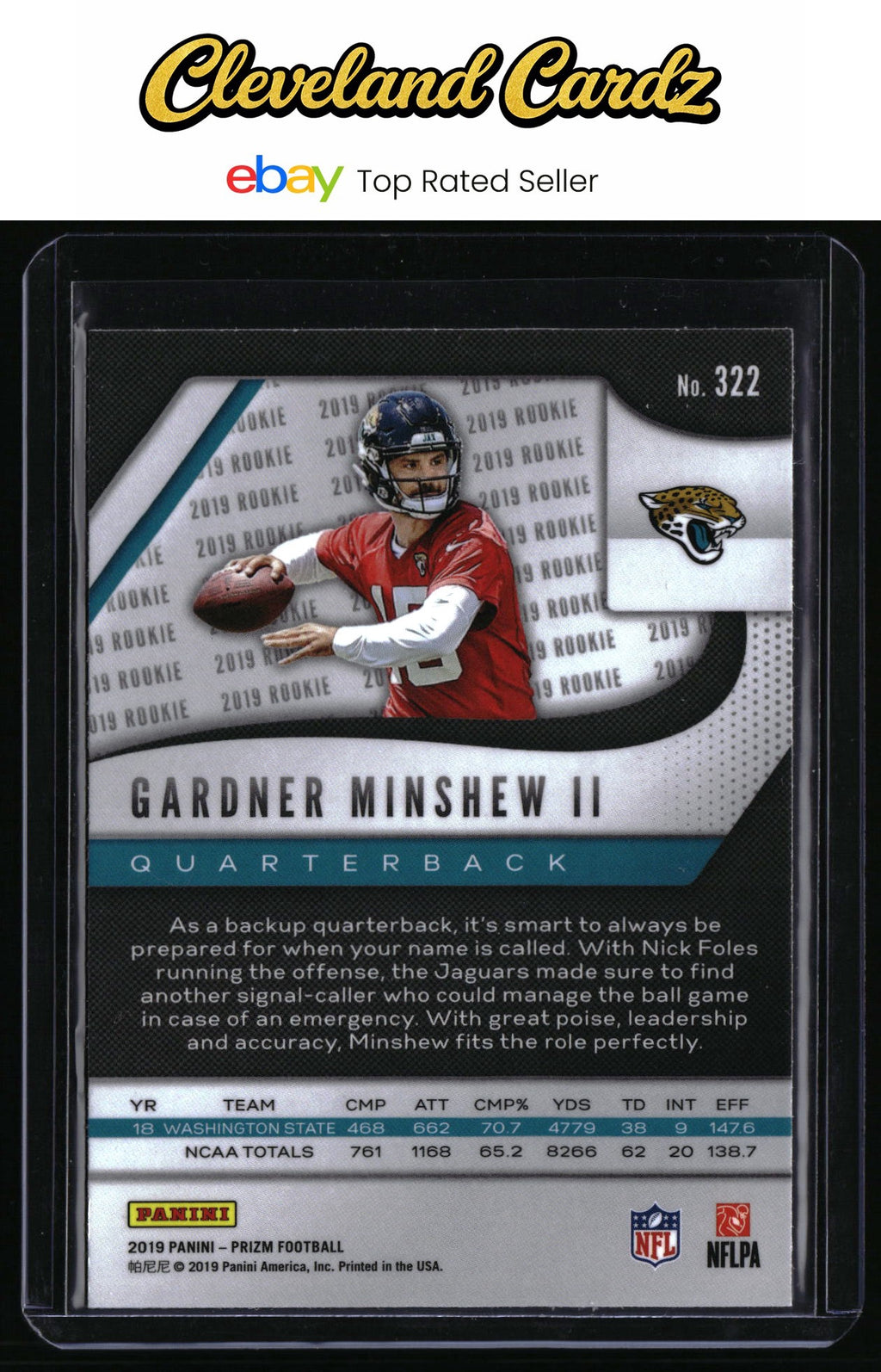 2019 Panini Prizm #322 Gardner Minshew II RC