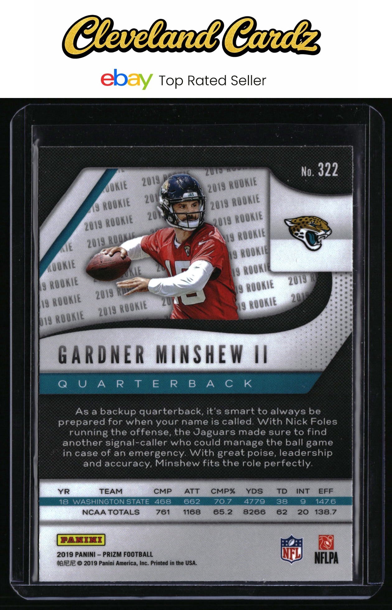 2019 Panini Prizm #322 Gardner Minshew II RC