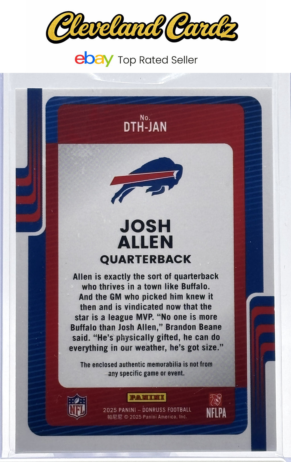 2025 Donruss #DTH-JAN Josh Allen Donruss Threads