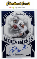 2025 Panini Flawless #FA-TBN Tim Brown Flawless Achievement Auto Sapphire #/10