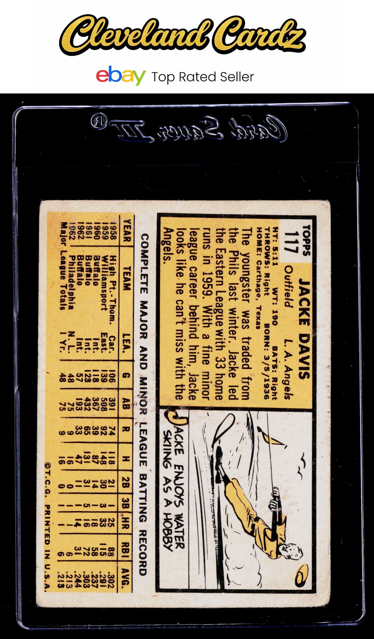 1963 Topps #117 Jacke Davis