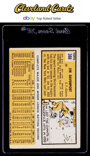 1963 Topps #388 Jim Davenport