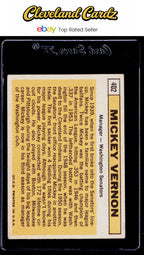 1963 Topps #402 Mickey Vernon