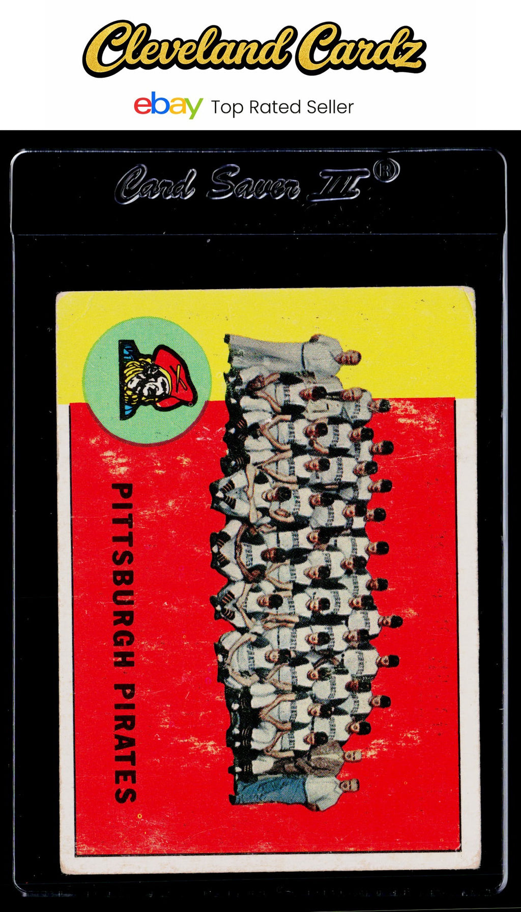 1963 Topps #151 Pittsburgh Pirates (Poor Condition Back)