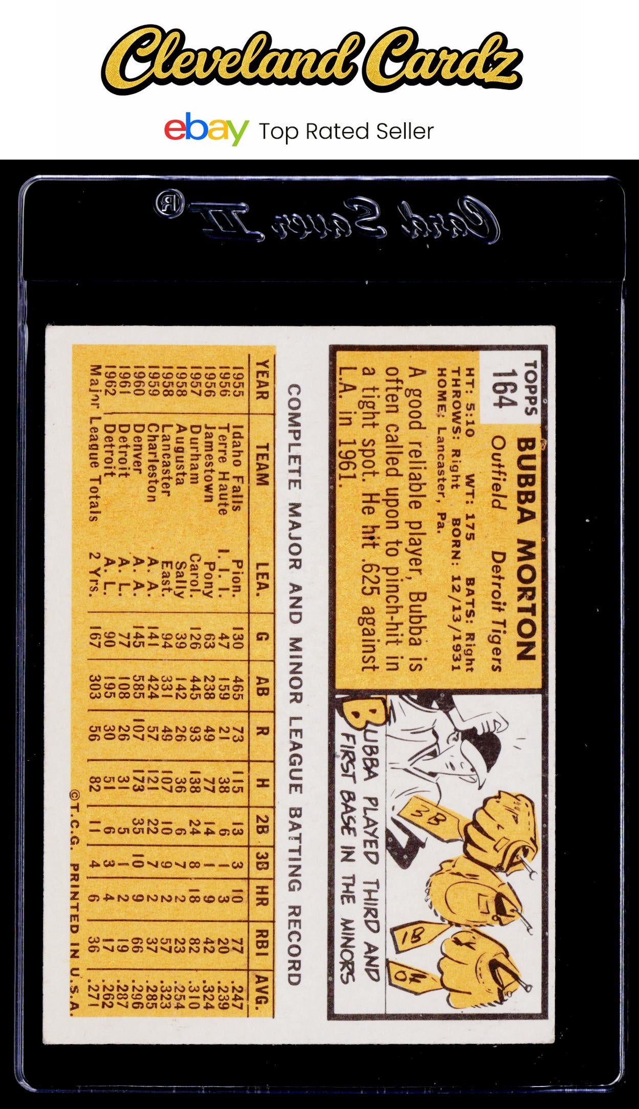 1963 Topps #164 Bubba Morton