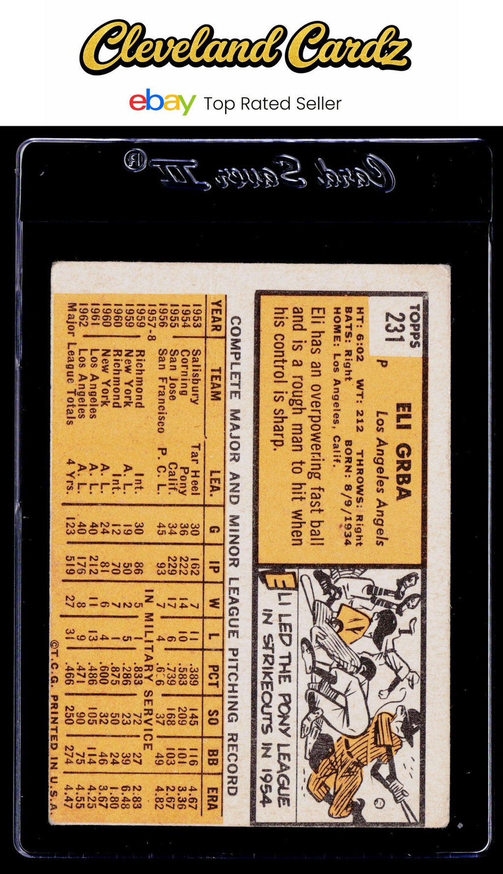 1963 Topps #231 Eli Grba