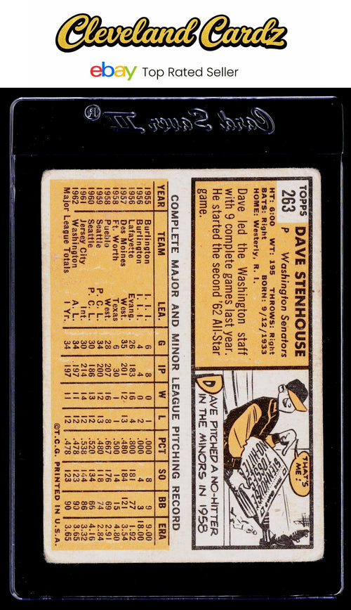 1963 Topps #263 Dave Stenhouse
