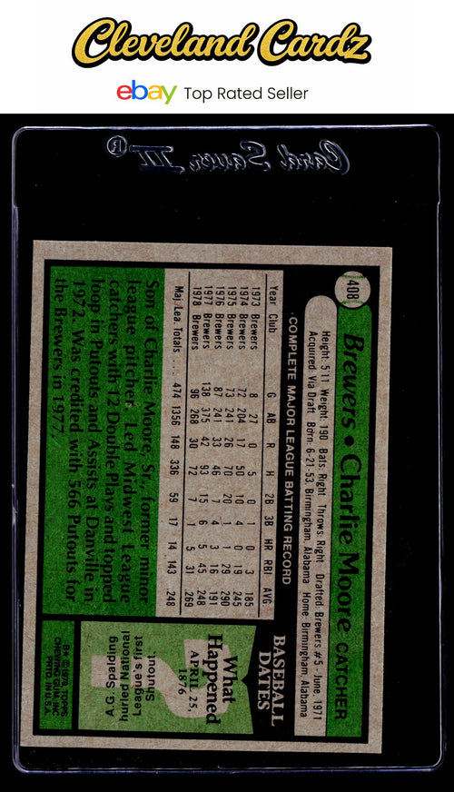 1979 Topps #408 Charlie Moore