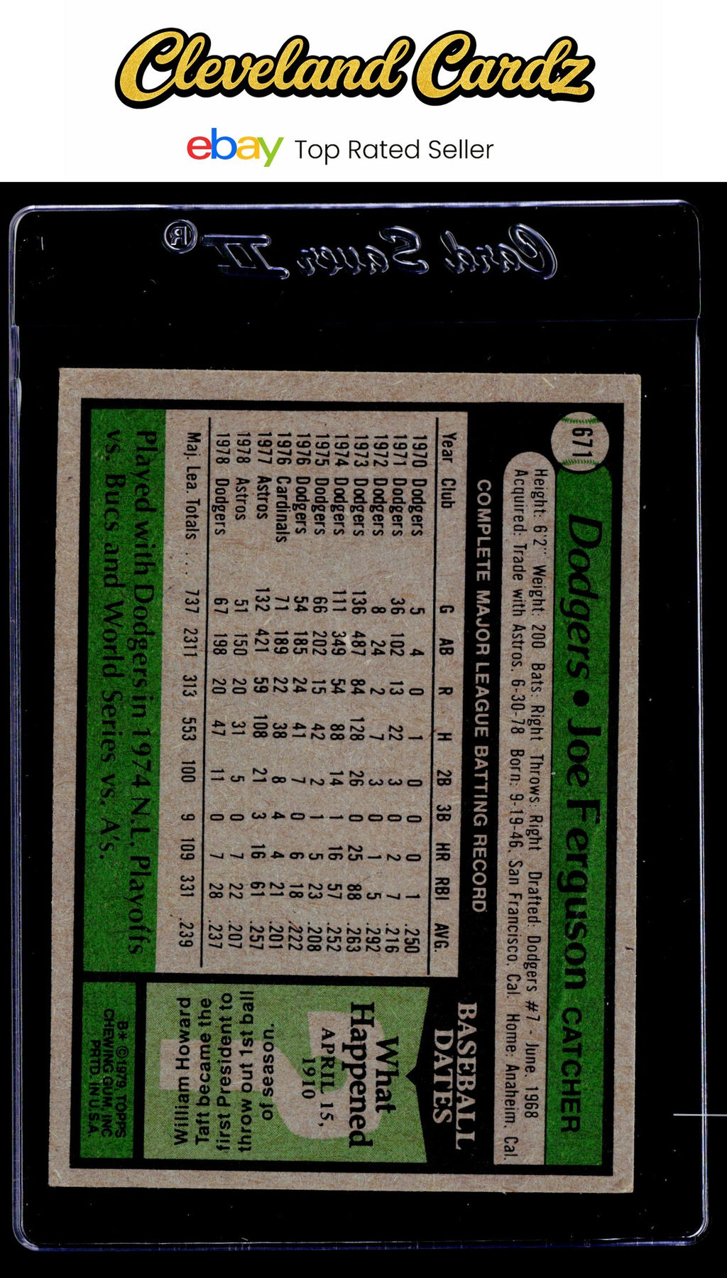 1979 Topps #671 Joe Ferguson