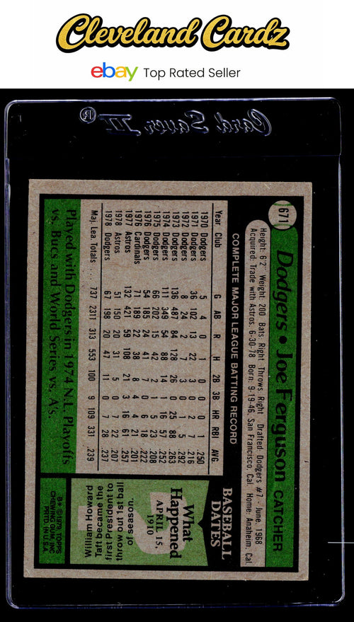 1979 Topps #671 Joe Ferguson