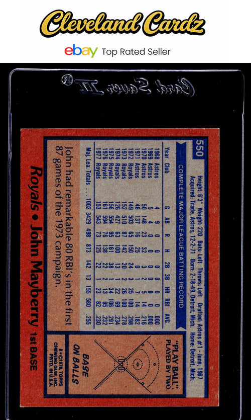 1978 Topps #550 John Mayberry