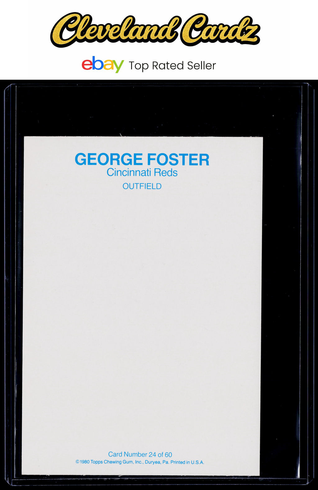 1980 Topps Superstar Photos (White Backs) #24 George Foster