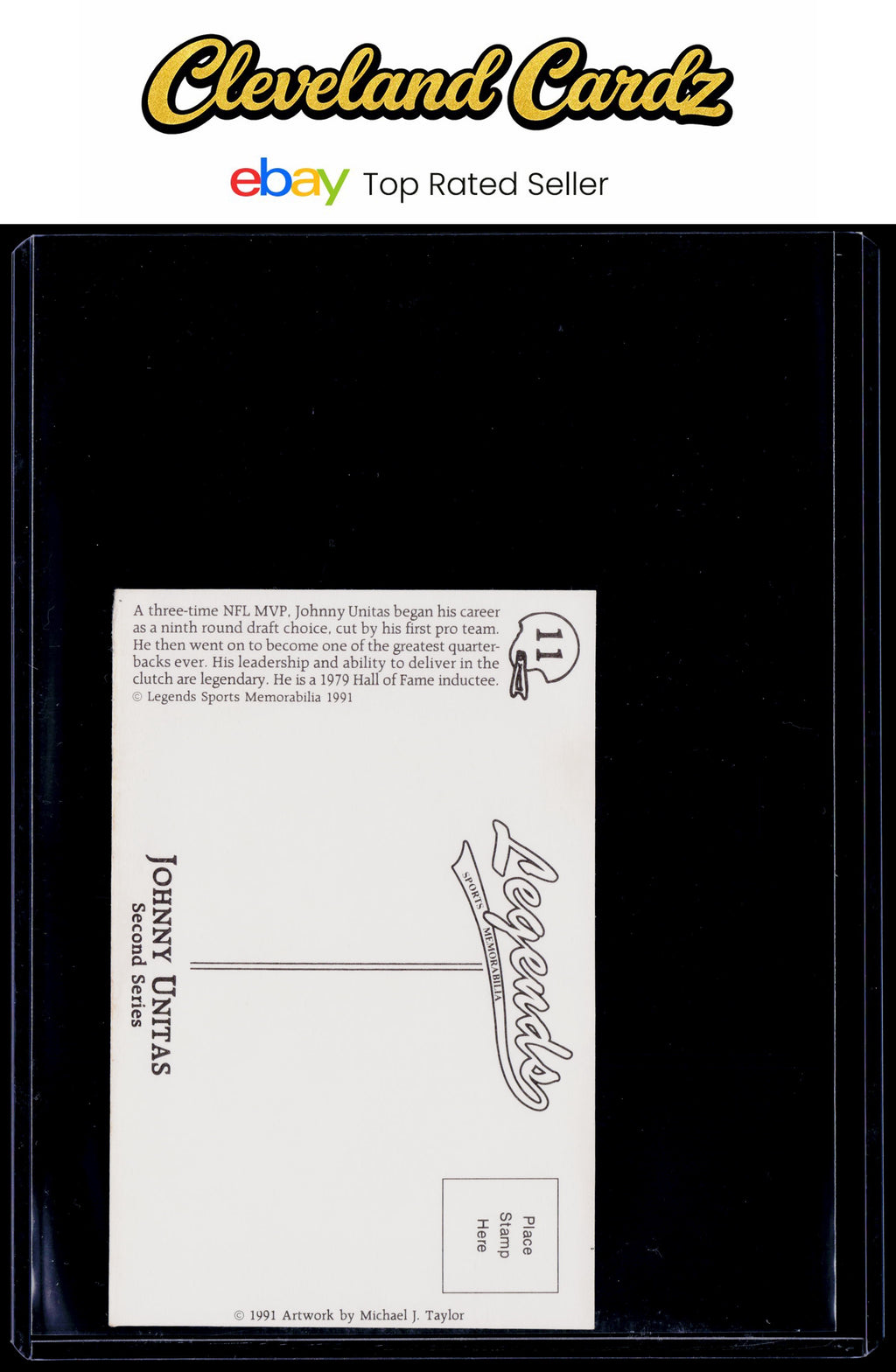 1998 Legends Sports Memorabilia Archives Postcards #NNO Johnny Unitas