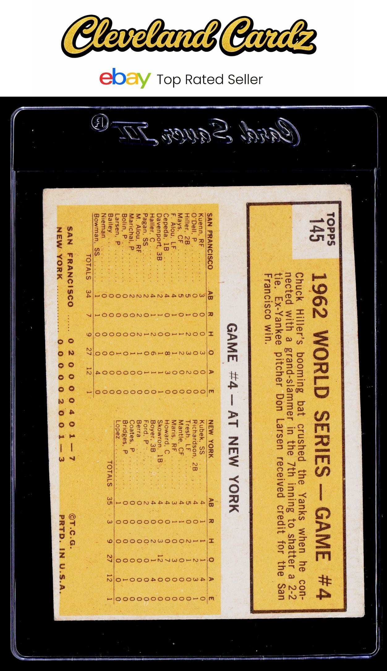 1963 Topps #145 World Series Game #4: Hiller Blasts Grand Slammer