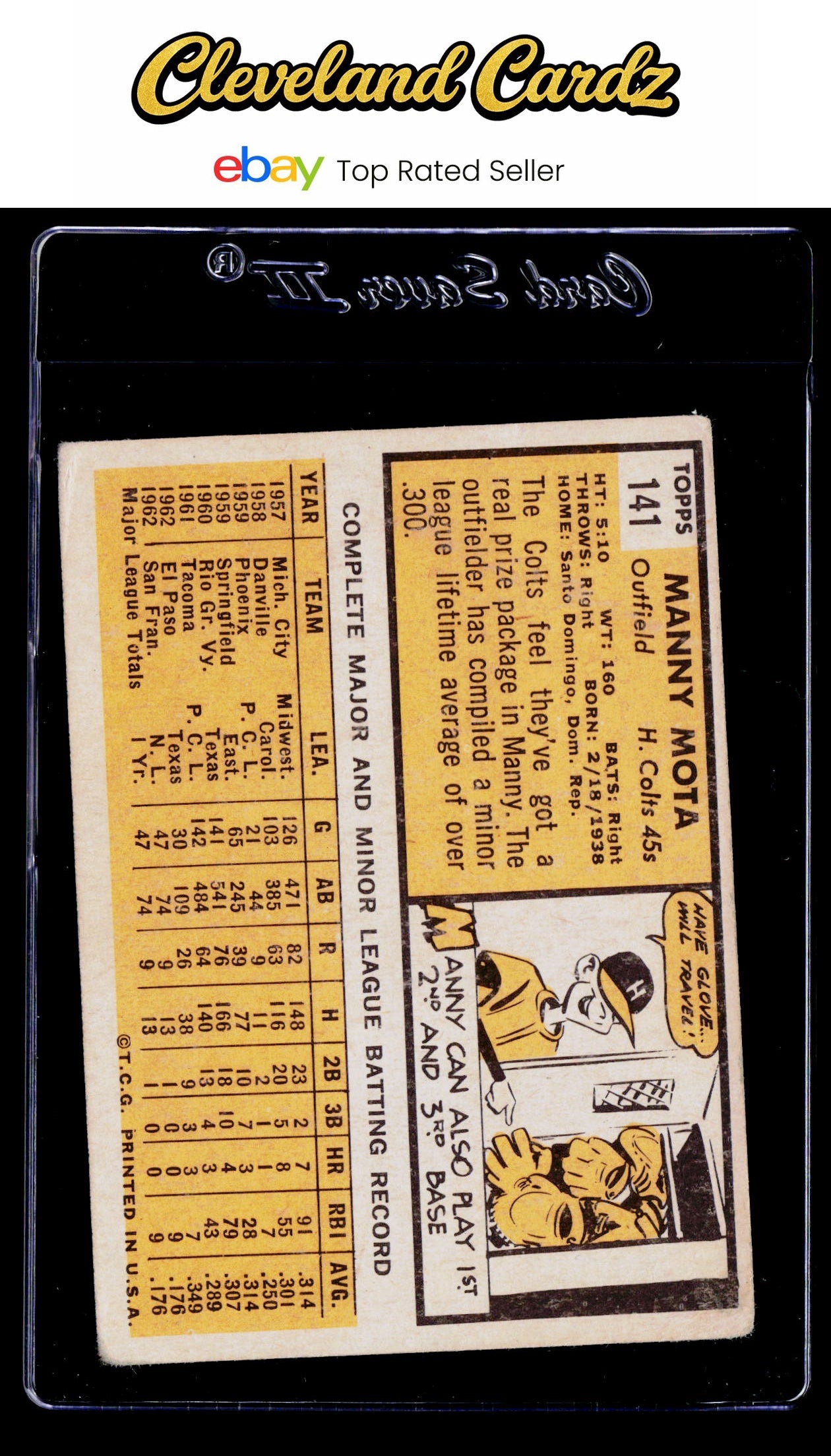 1963 Topps #141 Manny Mota RC
