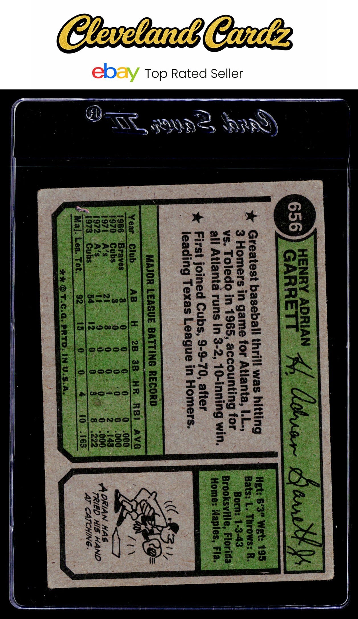 1974 Topps #656 Adrian Garrett