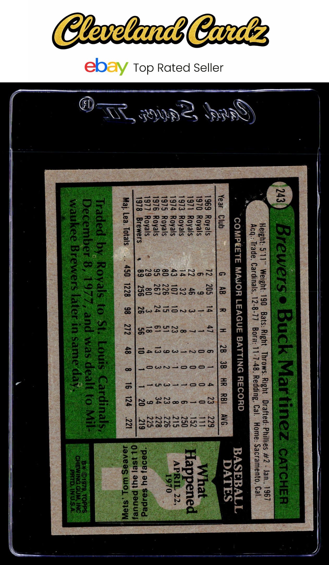 1979 Topps #243 Buck Martinez