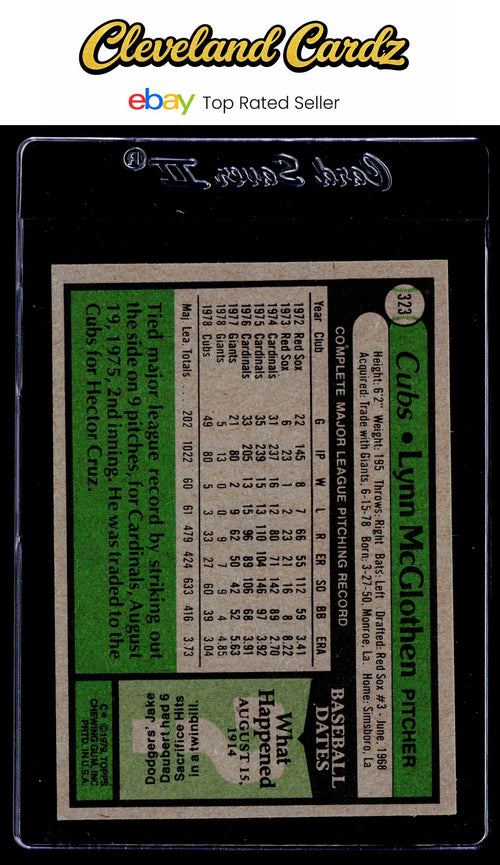1979 Topps #323 Lynn McGlothen
