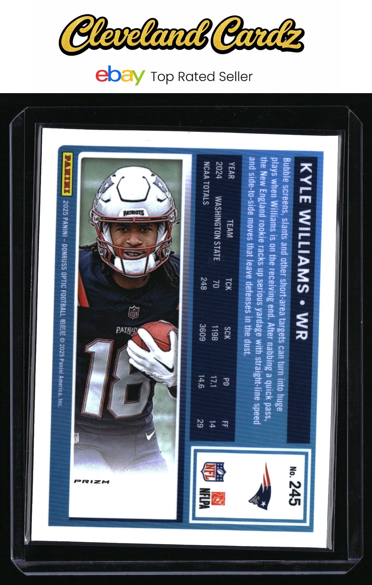 2025 Donruss Optic #245 Kyle Williams Holo RC