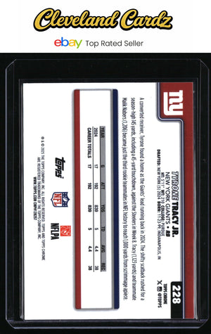 2025 Topps Chrome #228 Tyrone Tracy Jr. Red White and Blue Refractor
