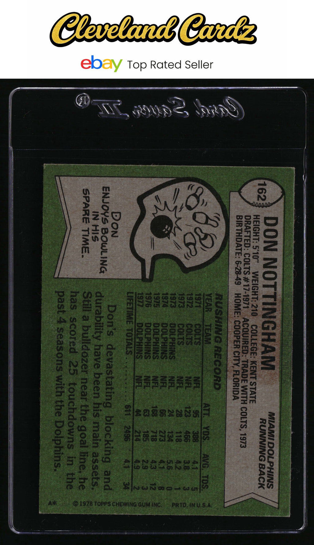 1978 Topps #162 Don Nottingham