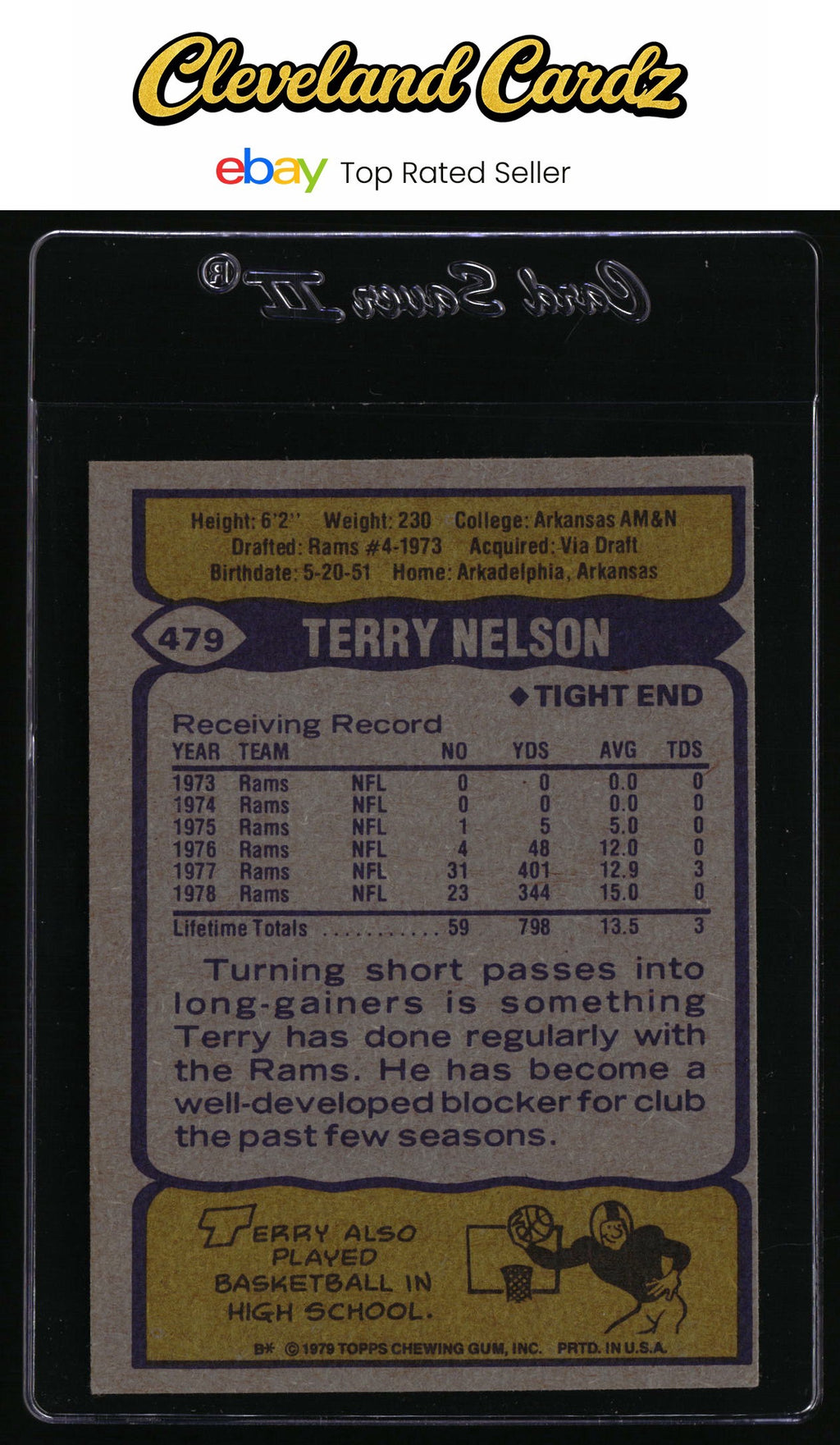 1979 Topps #479 Terry Nelson