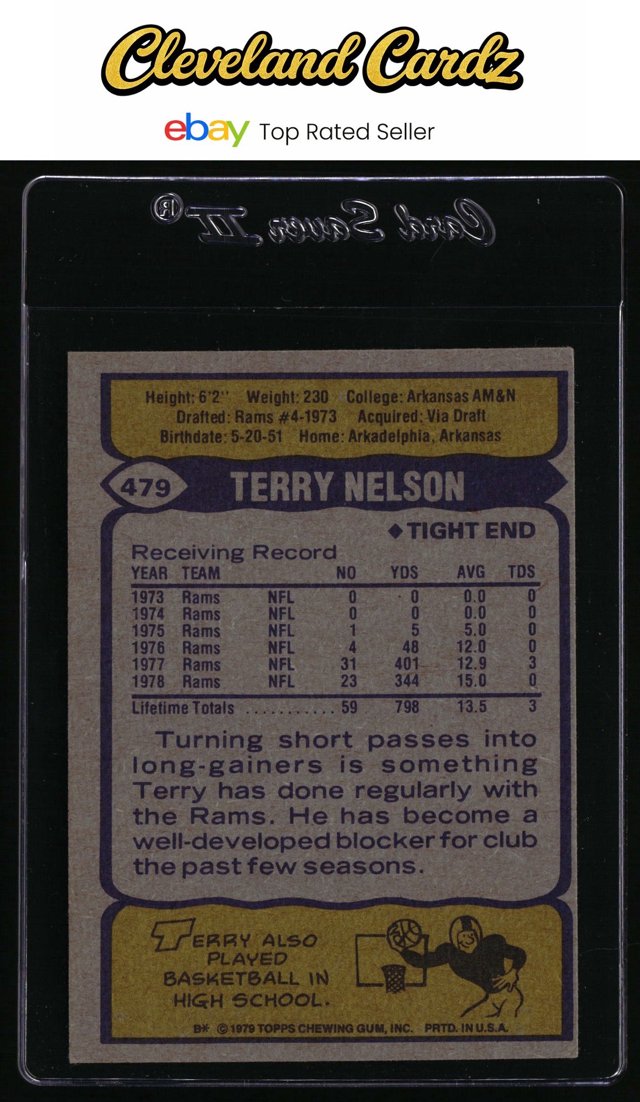 1979 Topps #479 Terry Nelson