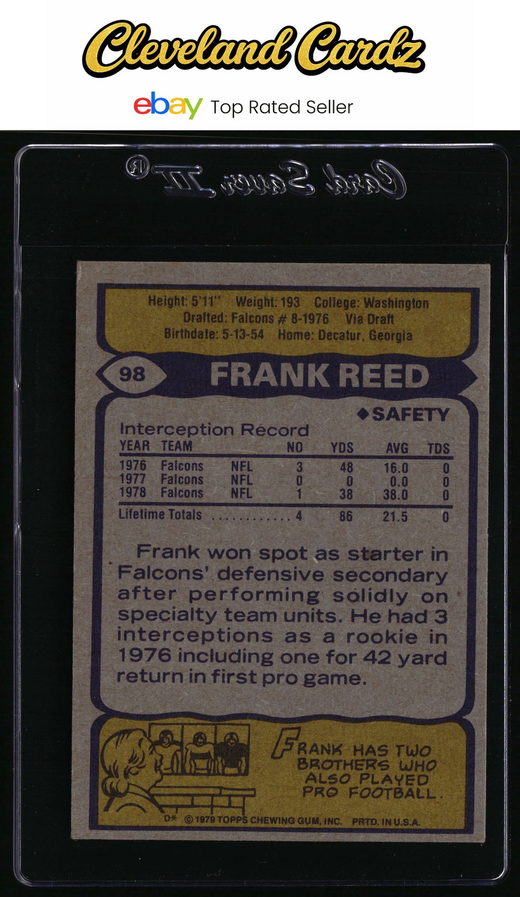 1979 Topps #98 Frank Reed RC