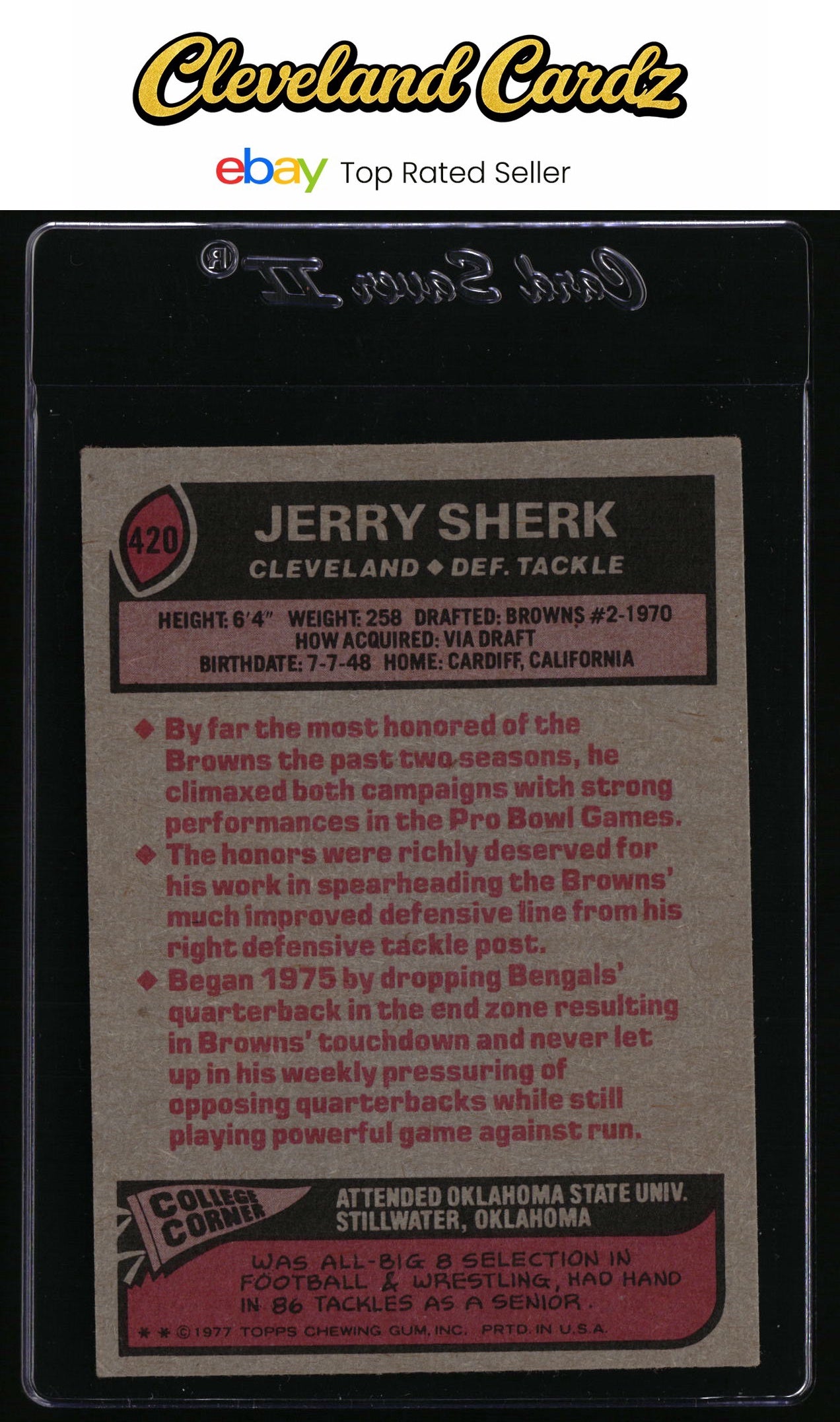 1977 Topps #420 Jerry Sherk