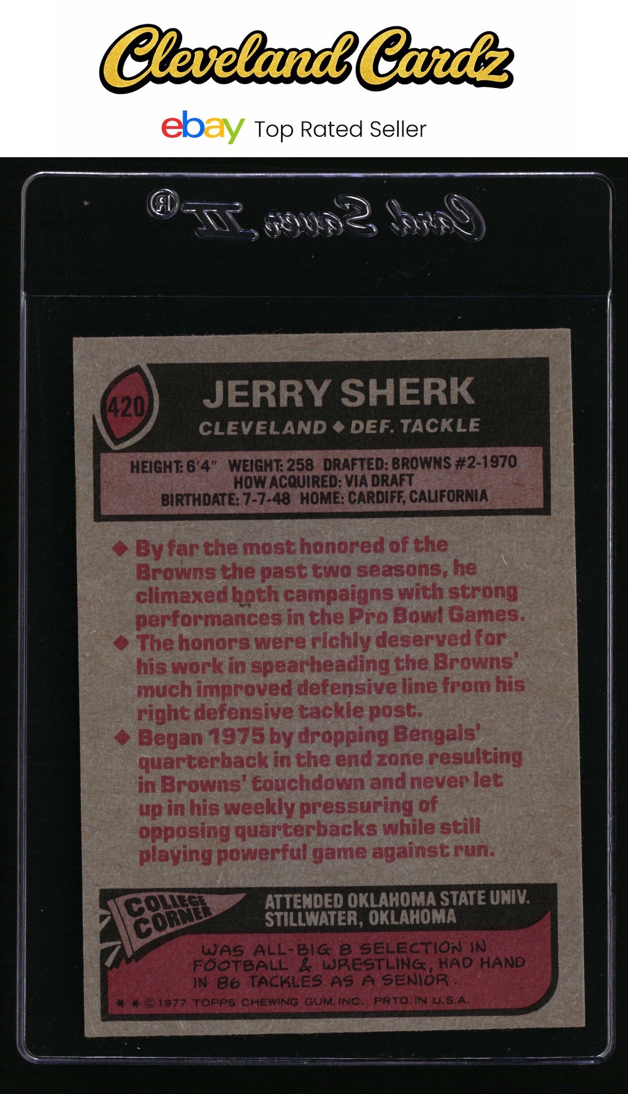 1977 Topps #420 Jerry Sherk