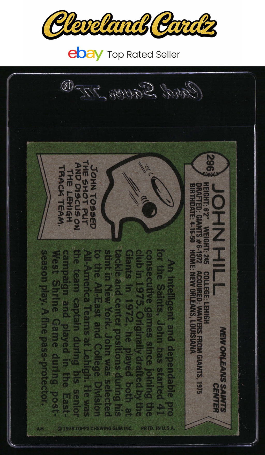 1978 Topps #296 John Hill