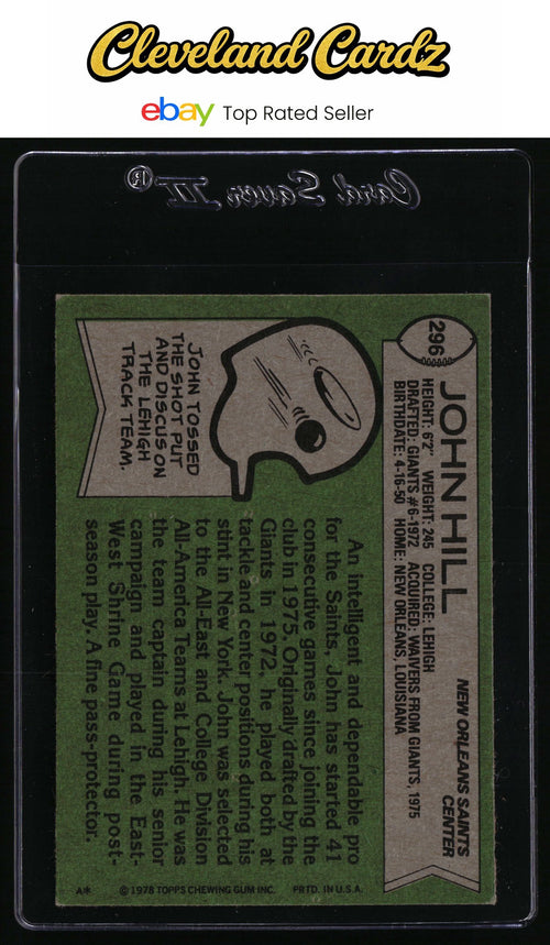 1978 Topps #296 John Hill