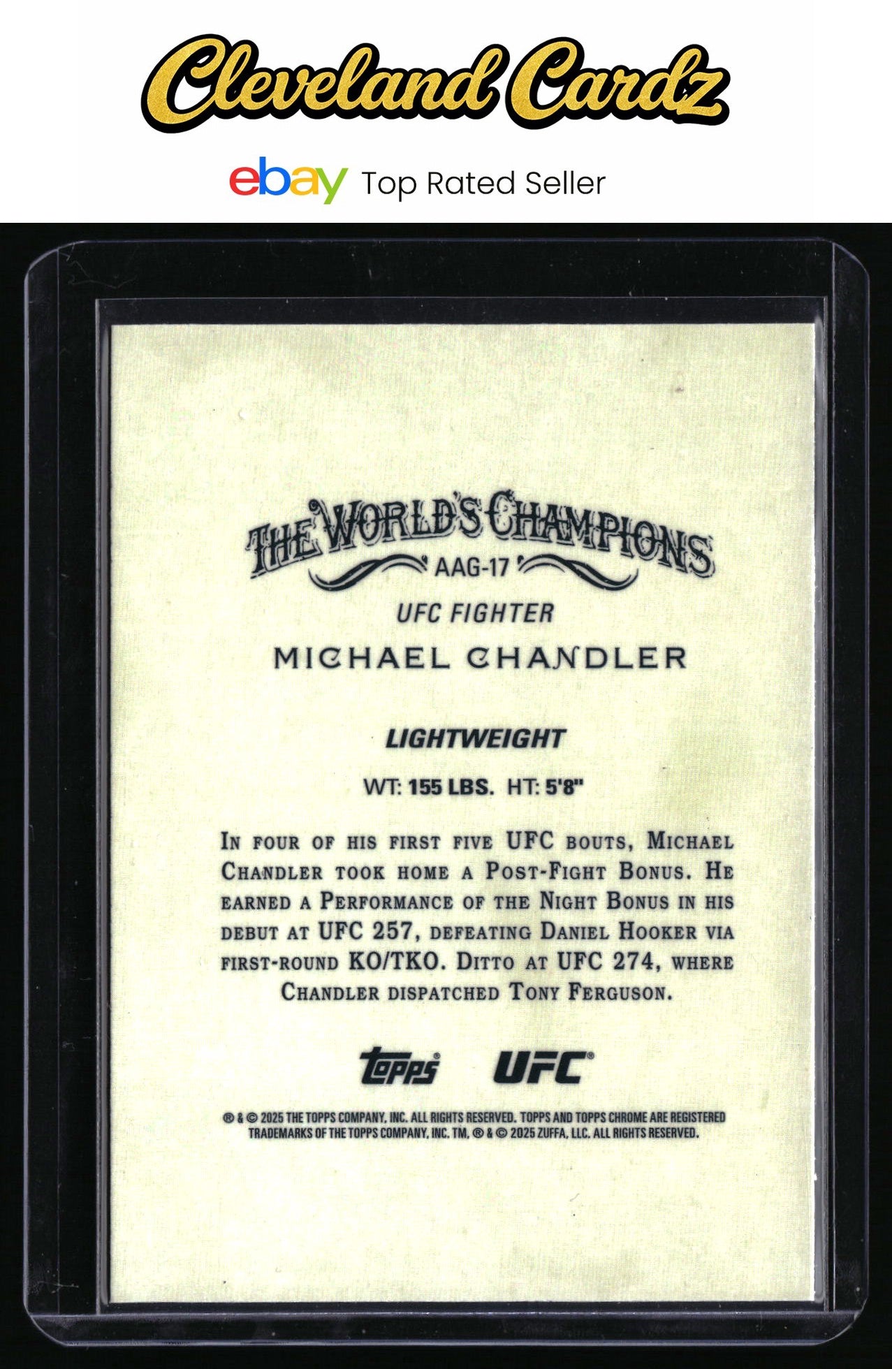 2025 Topps Chrome UFC #AAG-17 Michael Chandler Allen & Ginter