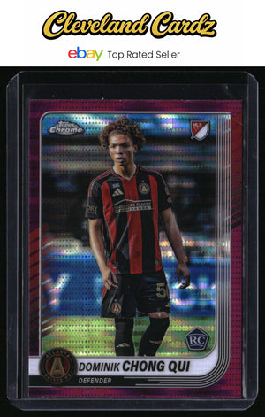 2025 Topps Chrome MLS #71 Dominik Chong Qui Magenta Pulsar Refractor