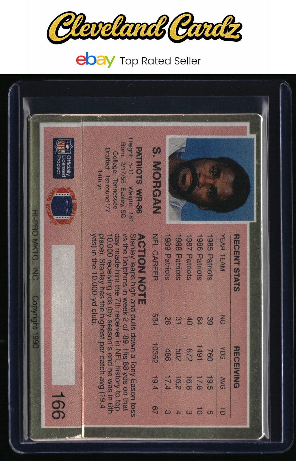 1990 Action Packed #166 Stanley Morgan
