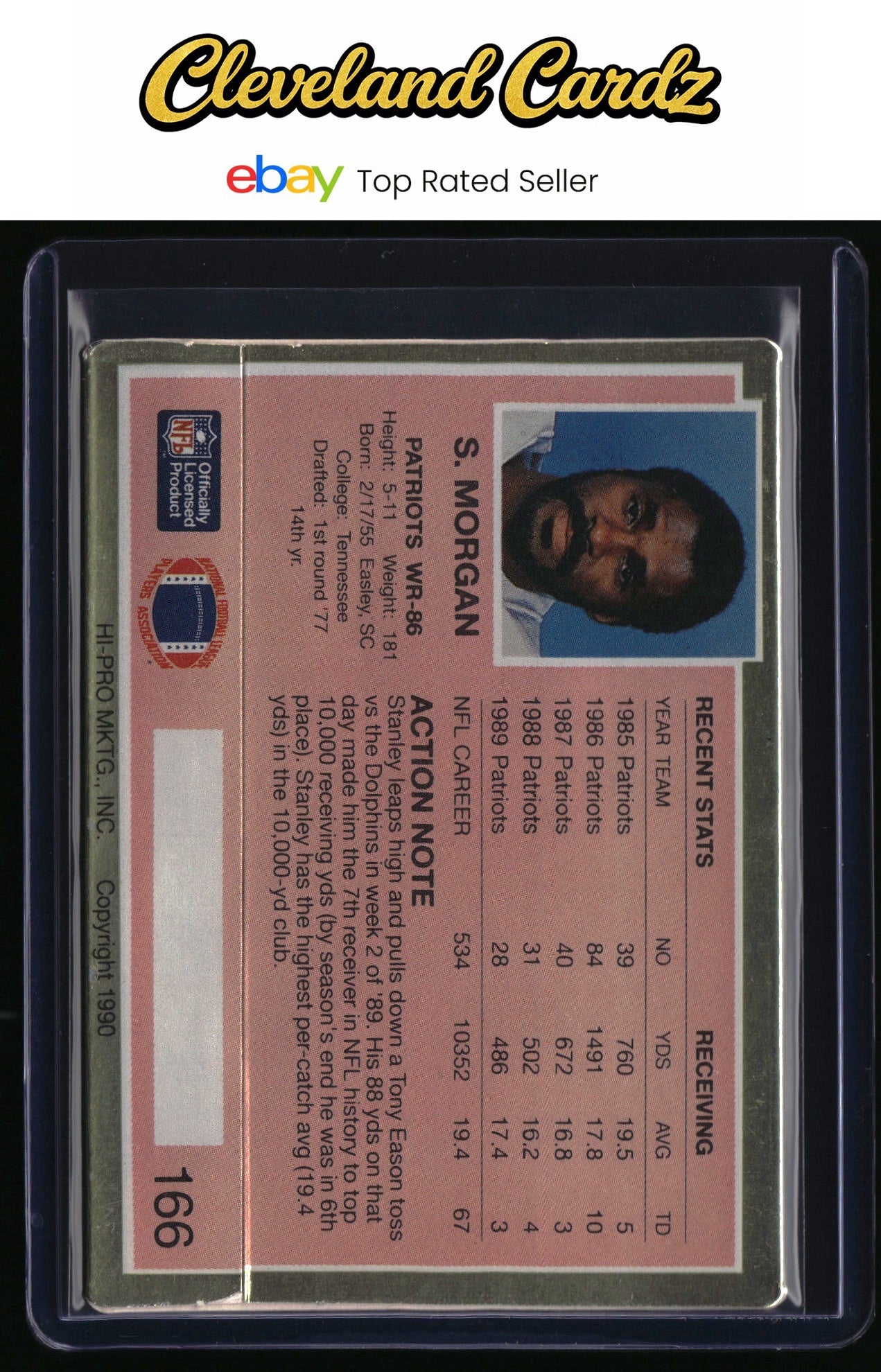 1990 Action Packed #166 Stanley Morgan